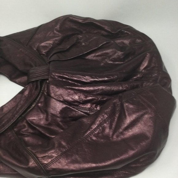 Kooba Purple Metallic Large Leather Hobo Bag - Picture 9 of 15